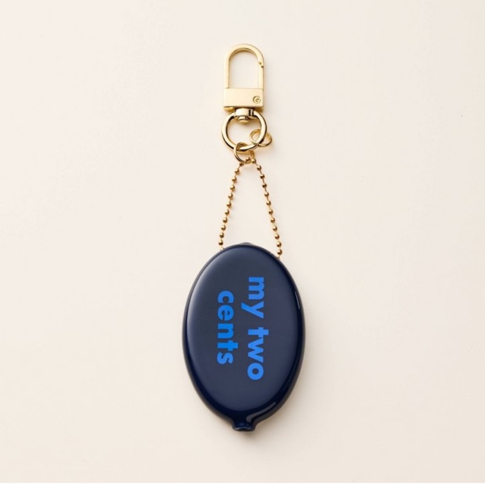 Navy Coin Holder Keychain